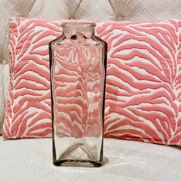 Vintage Accents S29vintage Heavy Glass Triangular Container Vase